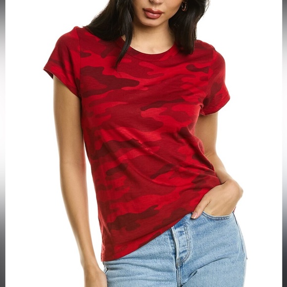 Rag and Bone Camo tee in red